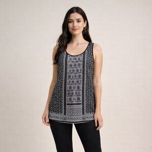 Max Studio Black and white Tank Top
